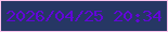 文字の大きさ：1、枠の色：fbc4ed、背景の色：263764、文字の色：6206d8 無料ブログパーツのブログ時計