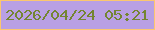 文字の大きさ：1、枠の色：fbc76f、背景の色：b9a0e4、文字の色：748531 無料ブログパーツのブログ時計