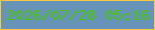 文字の大きさ：2、枠の色：fbc846、背景の色：6693b7、文字の色：49c70c 無料ブログパーツのブログ時計