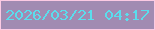 文字の大きさ：5、枠の色：fbcae3、背景の色：a18bb2、文字の色：5added 無料ブログパーツのブログ時計