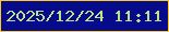 文字の大きさ：5、枠の色：fbcb1f、背景の色：060b8b、文字の色：c2e087 無料ブログパーツのブログ時計