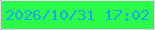 文字の大きさ：5、枠の色：fbcef6、背景の色：2afc4c、文字の色：1fa4f1 無料ブログパーツのブログ時計