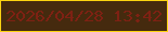 文字の大きさ：5、枠の色：fbd311、背景の色：452a0e、文字の色：7e2113 無料ブログパーツのブログ時計