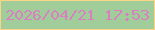 文字の大きさ：5、枠の色：fbd486、背景の色：a0cd99、文字の色：d980c0 無料ブログパーツのブログ時計