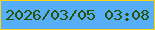 文字の大きさ：3、枠の色：fbd511、背景の色：57aef8、文字の色：2b5103 無料ブログパーツのブログ時計