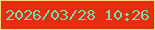 文字の大きさ：4、枠の色：fbd57b、背景の色：e62d10、文字の色：71e1a9 無料ブログパーツのブログ時計