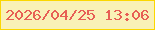 文字の大きさ：5、枠の色：fbd700、背景の色：f9f1b7、文字の色：e75f55 無料ブログパーツのブログ時計