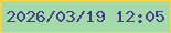 文字の大きさ：4、枠の色：fbd746、背景の色：a4d9a9、文字の色：42408e 無料ブログパーツのブログ時計