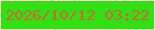 文字の大きさ：3、枠の色：fbddcf、背景の色：30e213、文字の色：d66336 無料ブログパーツのブログ時計