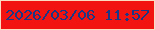 文字の大きさ：4、枠の色：fbdec2、背景の色：f11410、文字の色：1c3786 無料ブログパーツのブログ時計