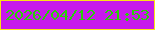 文字の大きさ：1、枠の色：fbe314、背景の色：c719eb、文字の色：28cf08 無料ブログパーツのブログ時計