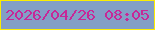 文字の大きさ：5、枠の色：fbed03、背景の色：839fc6、文字の色：c72897 無料ブログパーツのブログ時計