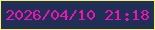 文字の大きさ：1、枠の色：fbee76、背景の色：202f55、文字の色：ed14b2 無料ブログパーツのブログ時計