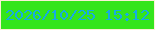 文字の大きさ：5、枠の色：fbf0d7、背景の色：34e51c、文字の色：16abe3 無料ブログパーツのブログ時計