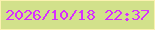 文字の大きさ：5、枠の色：fbf2b1、背景の色：d2e18b、文字の色：d72eff 無料ブログパーツのブログ時計