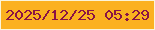 文字の大きさ：5、枠の色：fbf4d9、背景の色：fbb120、文字の色：8a1345 無料ブログパーツのブログ時計