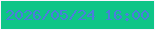 文字の大きさ：5、枠の色：fbf4fe、背景の色：0ec587、文字の色：4c7cdc 無料ブログパーツのブログ時計