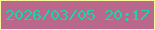文字の大きさ：1、枠の色：fbf7a1、背景の色：ba678c、文字の色：13d8aa 無料ブログパーツのブログ時計