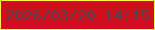 文字の大きさ：2、枠の色：fbf941、背景の色：cd101b、文字の色：4e4355 無料ブログパーツのブログ時計