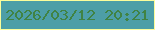 文字の大きさ：3、枠の色：fbfc9b、背景の色：4d9ea7、文字の色：408343 無料ブログパーツのブログ時計