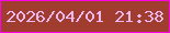 文字の大きさ：3、枠の色：fc03e9、背景の色：a13d2f、文字の色：f1b9f0 無料ブログパーツのブログ時計