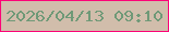 文字の大きさ：5、枠の色：fc0477、背景の色：d1bdab、文字の色：6f9977 無料ブログパーツのブログ時計