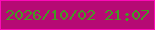 文字の大きさ：3、枠の色：fc0ab7、背景の色：b60a74、文字の色：449b23 無料ブログパーツのブログ時計