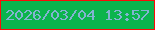 文字の大きさ：3、枠の色：fc0b08、背景の色：0bb44d、文字の色：82b4d1 無料ブログパーツのブログ時計