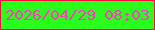文字の大きさ：3、枠の色：fc0b3e、背景の色：2cfd1e、文字の色：fa40bc 無料ブログパーツのブログ時計