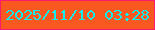 文字の大きさ：5、枠の色：fc1a70、背景の色：f95820、文字の色：14ecec 無料ブログパーツのブログ時計