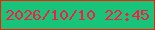 文字の大きさ：5、枠の色：fc1c01、背景の色：17c479、文字の色：f81c43 無料ブログパーツのブログ時計