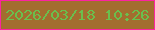 文字の大きさ：3、枠の色：fc23a1、背景の色：a36d2f、文字の色：6abf4d 無料ブログパーツのブログ時計