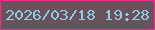文字の大きさ：5、枠の色：fc248d、背景の色：69525b、文字の色：8acfe2 無料ブログパーツのブログ時計