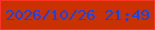 文字の大きさ：3、枠の色：fc332a、背景の色：ca3101、文字の色：1344eb 無料ブログパーツのブログ時計