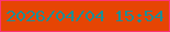 文字の大きさ：1、枠の色：fc3479、背景の色：e64504、文字の色：1d8e95 無料ブログパーツのブログ時計