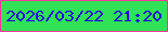 文字の大きさ：3、枠の色：fc3798、背景の色：30e255、文字の色：1f01e0 無料ブログパーツのブログ時計