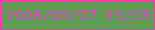 文字の大きさ：1、枠の色：fc38ad、背景の色：619d56、文字の色：db48c4 無料ブログパーツのブログ時計