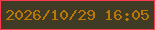 文字の大きさ：4、枠の色：fc3a50、背景の色：3f3b24、文字の色：bd7705 無料ブログパーツのブログ時計