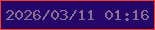 文字の大きさ：5、枠の色：fc3c26、背景の色：24066a、文字の色：906f94 無料ブログパーツのブログ時計
