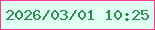 文字の大きさ：4、枠の色：fc3e8a、背景の色：e0fef2、文字の色：278f4b 無料ブログパーツのブログ時計
