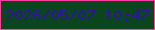 文字の大きさ：3、枠の色：fc3f9c、背景の色：0a451d、文字の色：3011a3 無料ブログパーツのブログ時計