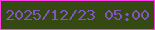 文字の大きさ：2、枠の色：fc40e3、背景の色：354912、文字の色：8455c1 無料ブログパーツのブログ時計