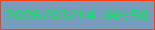 文字の大きさ：4、枠の色：fc420c、背景の色：789dbc、文字の色：02ea59 無料ブログパーツのブログ時計