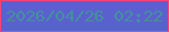 文字の大きさ：1、枠の色：fc427a、背景の色：5a61cf、文字の色：429299 無料ブログパーツのブログ時計