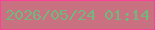 文字の大きさ：3、枠の色：fc4297、背景の色：ca7181、文字の色：71b87c 無料ブログパーツのブログ時計