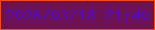 文字の大きさ：2、枠の色：fc4908、背景の色：6c1152、文字の色：510ac8 無料ブログパーツのブログ時計