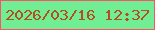 文字の大きさ：3、枠の色：fc5167、背景の色：71ed94、文字の色：b14f20 無料ブログパーツのブログ時計