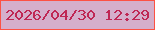文字の大きさ：4、枠の色：fc5244、背景の色：d5afcb、文字の色：bf2754 無料ブログパーツのブログ時計