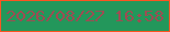 文字の大きさ：4、枠の色：fc5422、背景の色：23975b、文字の色：9e4c53 無料ブログパーツのブログ時計
