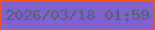 文字の大きさ：3、枠の色：fc550b、背景の色：8160d0、文字の色：53636c 無料ブログパーツのブログ時計